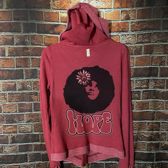 Gypsy 05 Made in Hollywood Unique Red Boho Hoodie Size L - Picture 5 of 9